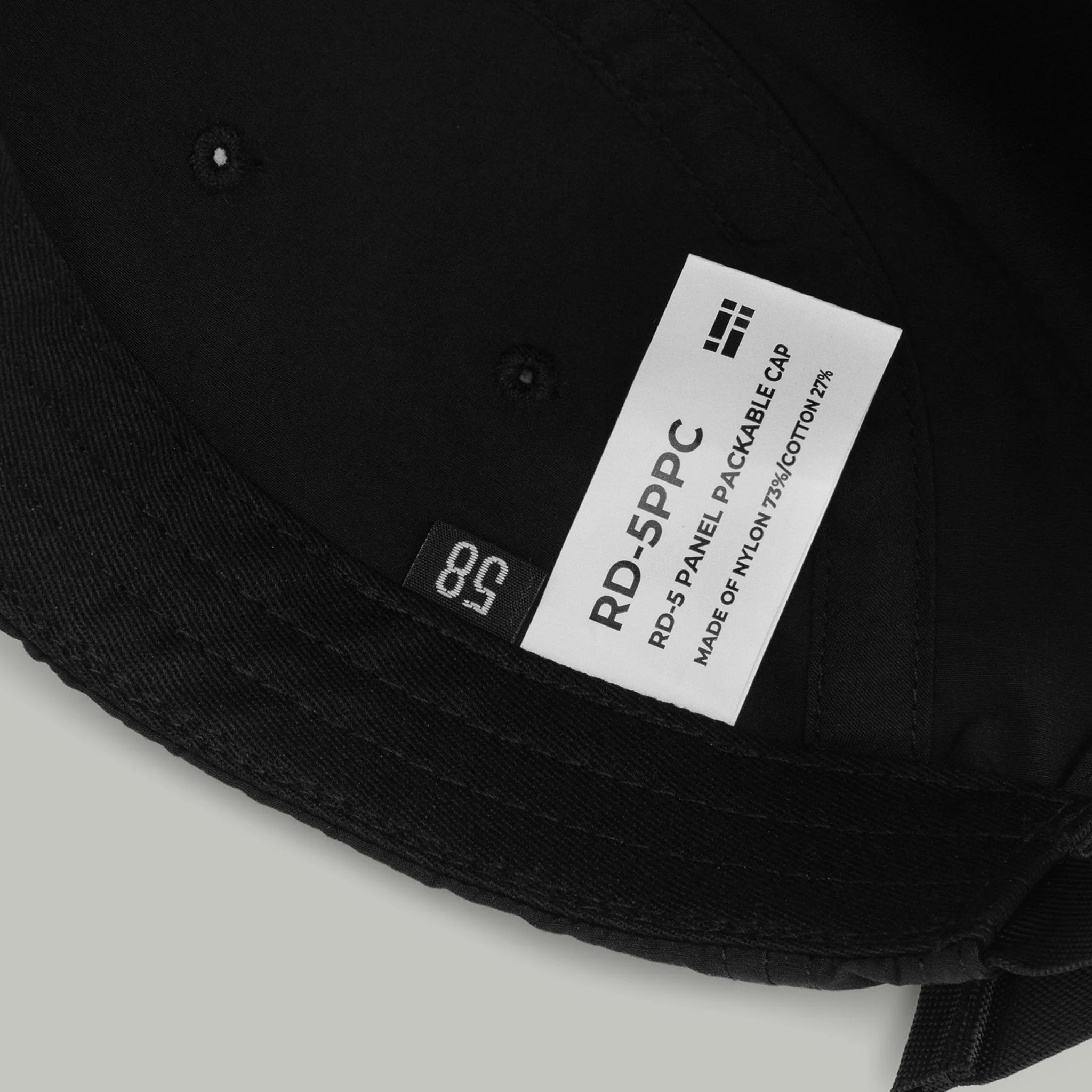 5 Panel Packable Cap RD-5PPC (CN) BLACK - Image 13