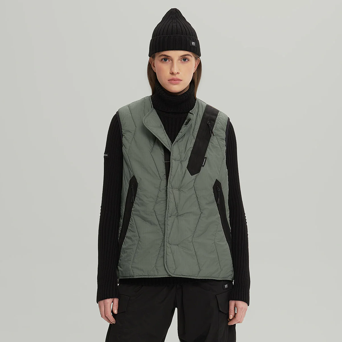 Diagonal Pocket Vest Gen.1 RD-DGNLPV_GEN.1 (FW25) GREY - Image 11