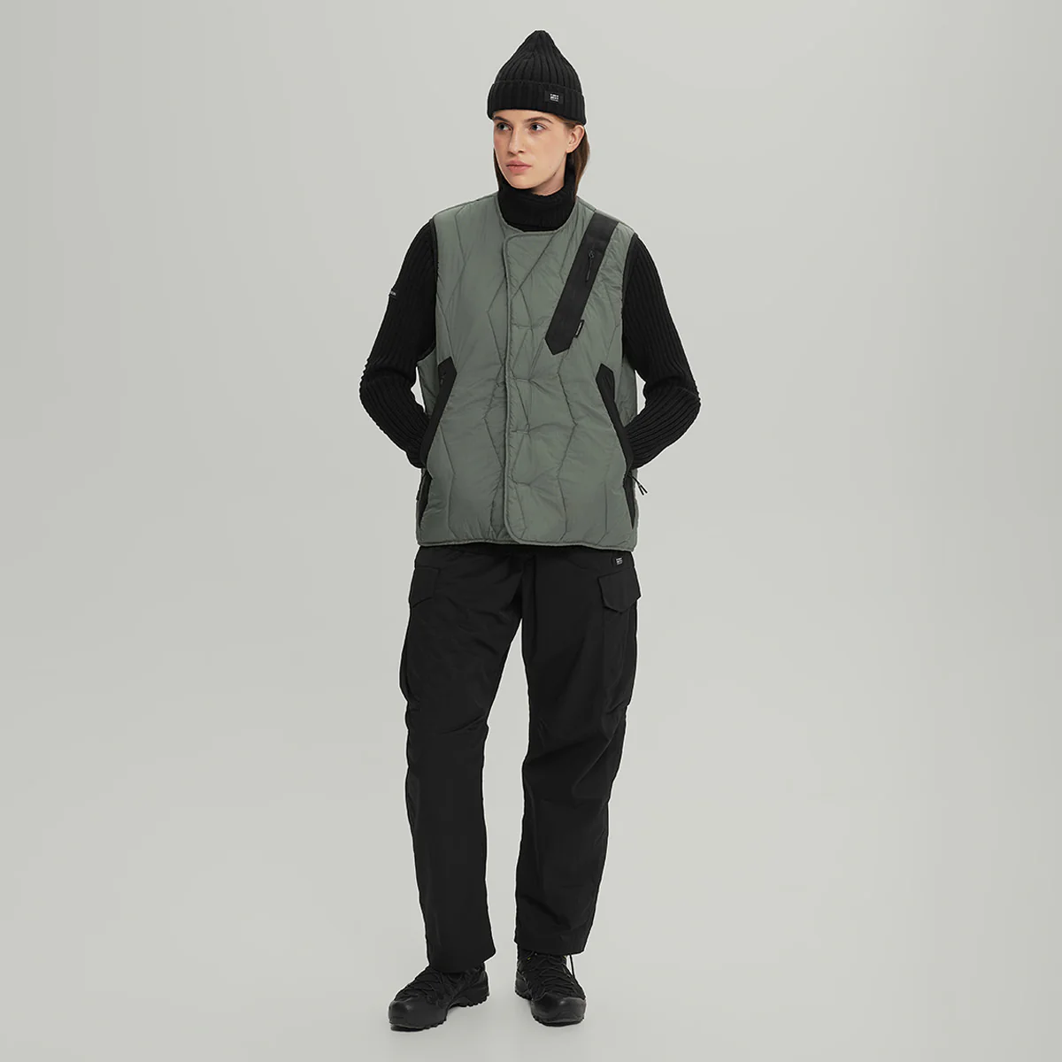 Diagonal Pocket Vest Gen.1 RD-DGNLPV_GEN.1 (FW25) GREY - Image 12