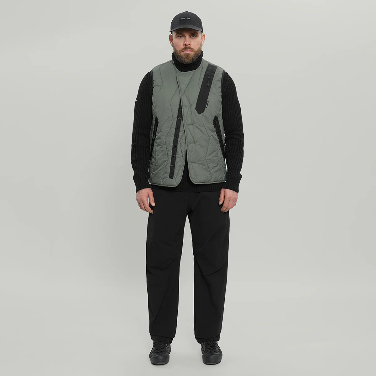 Diagonal Pocket Vest Gen.1 RD-DGNLPV_GEN.1 (FW25) GREY - Image 6