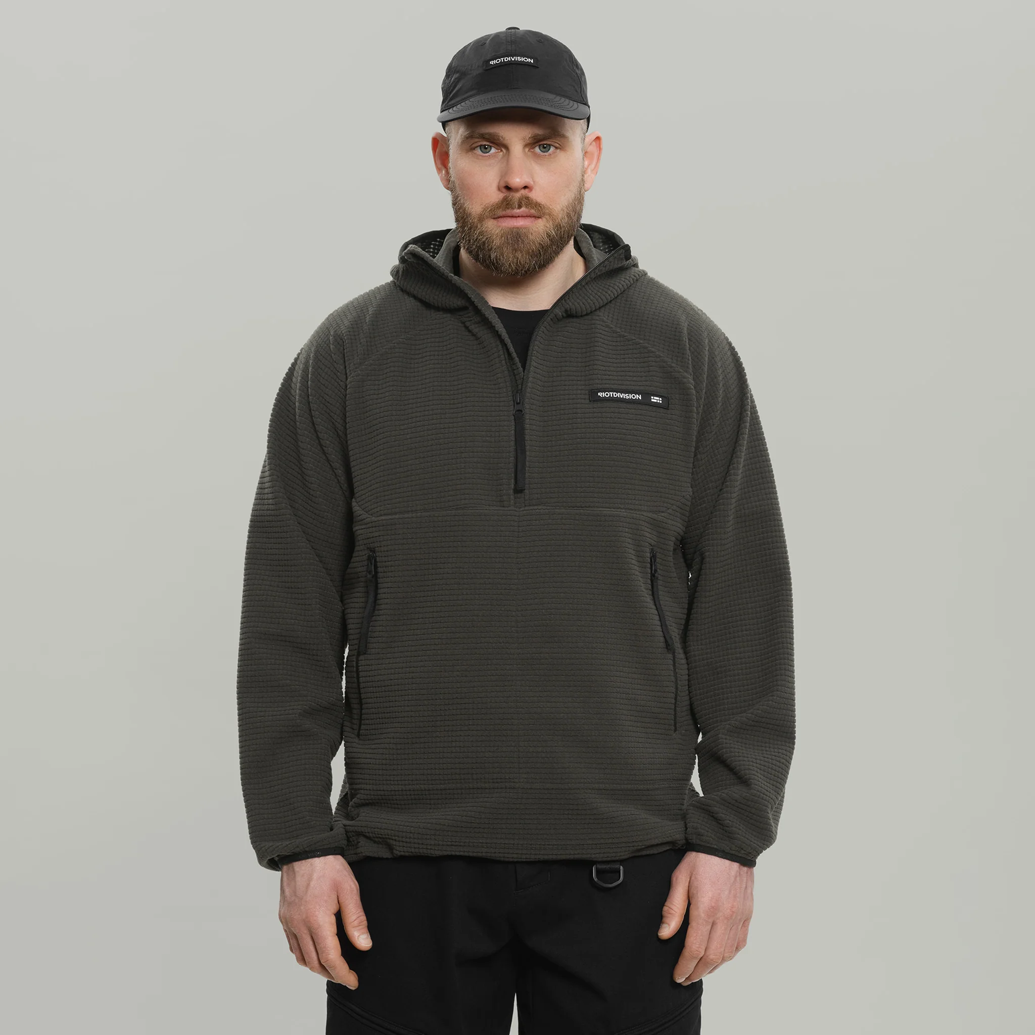 Half Zip Fleece Hoodie Gen.2 RD-HZFH_GEN.2 GRAPHITE - Image 13
