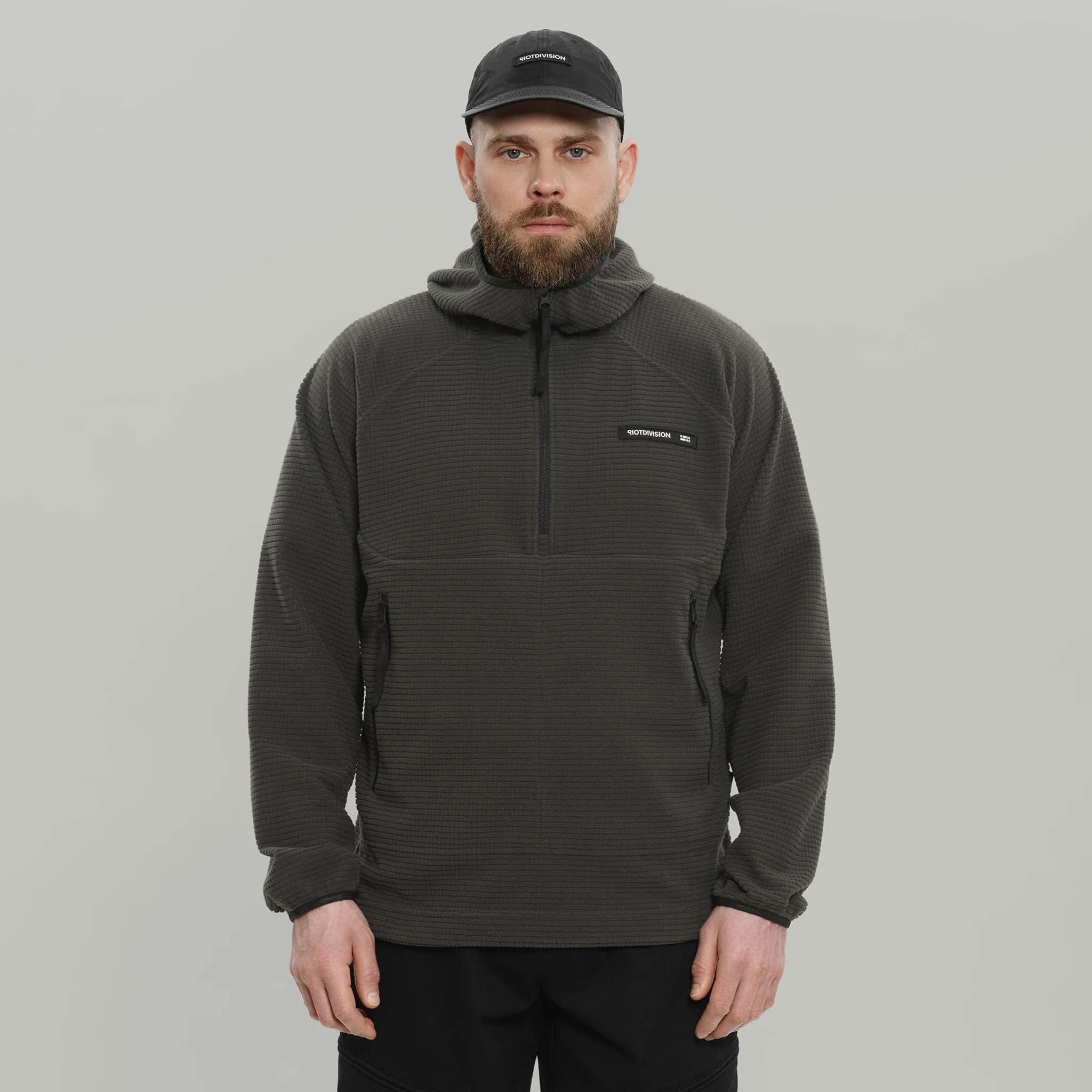 Half Zip Fleece Hoodie Gen.2 RD-HZFH_GEN.2 GRAPHITE - Image 2