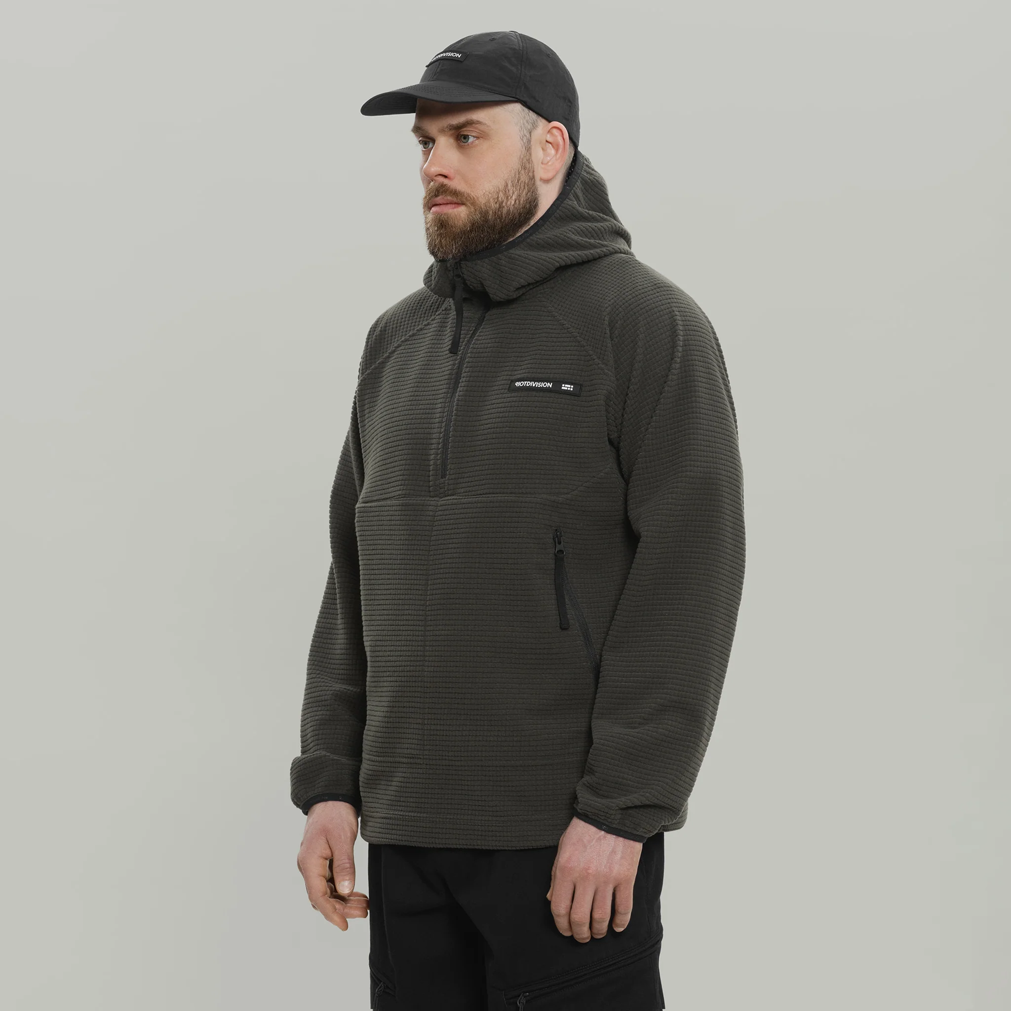 Half Zip Fleece Hoodie Gen.2 RD-HZFH_GEN.2 GRAPHITE - Image 3