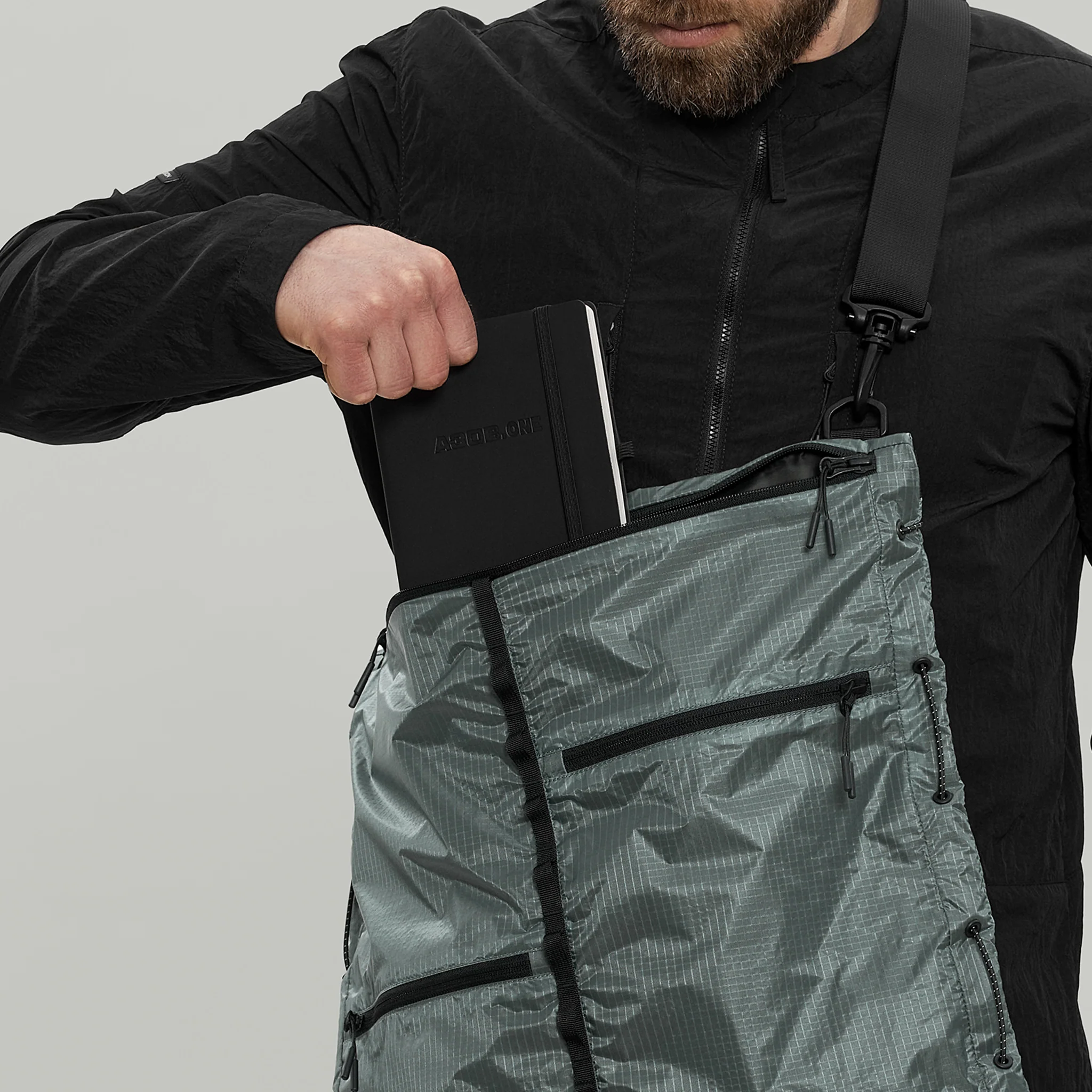 Lightweight Nylon Tote Bag Gen.1 RD-LNTB_GEN.1 GREY - Image 12
