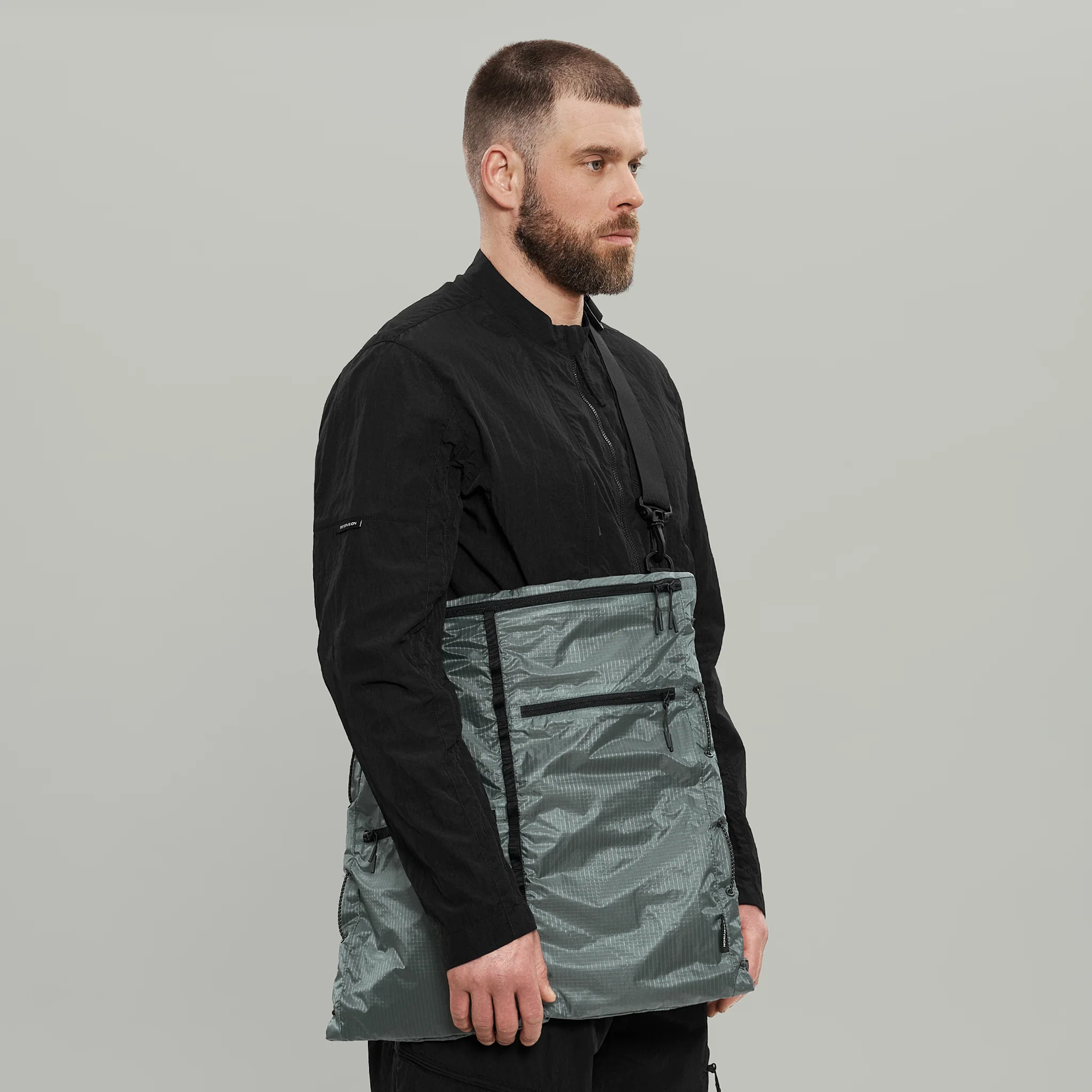 Lightweight Nylon Tote Bag Gen.1 RD-LNTB_GEN.1 GREY - Image 4