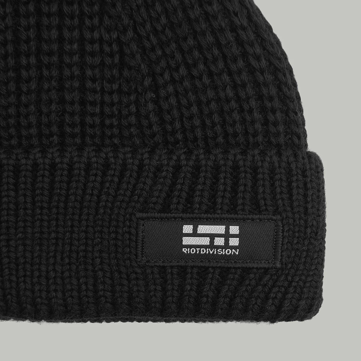 Merino Short Beanie Hat Morse Code Logo RD-MRNSBHMCL BLACK - Image 5
