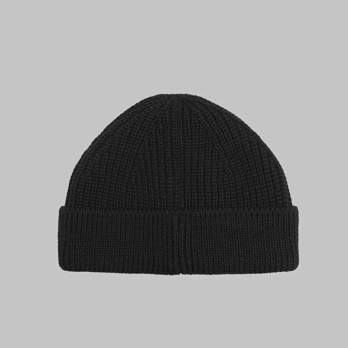 Merino Short Beanie Hat Morse Code Logo RD-MRNSBHMCL BLACK - Image 6