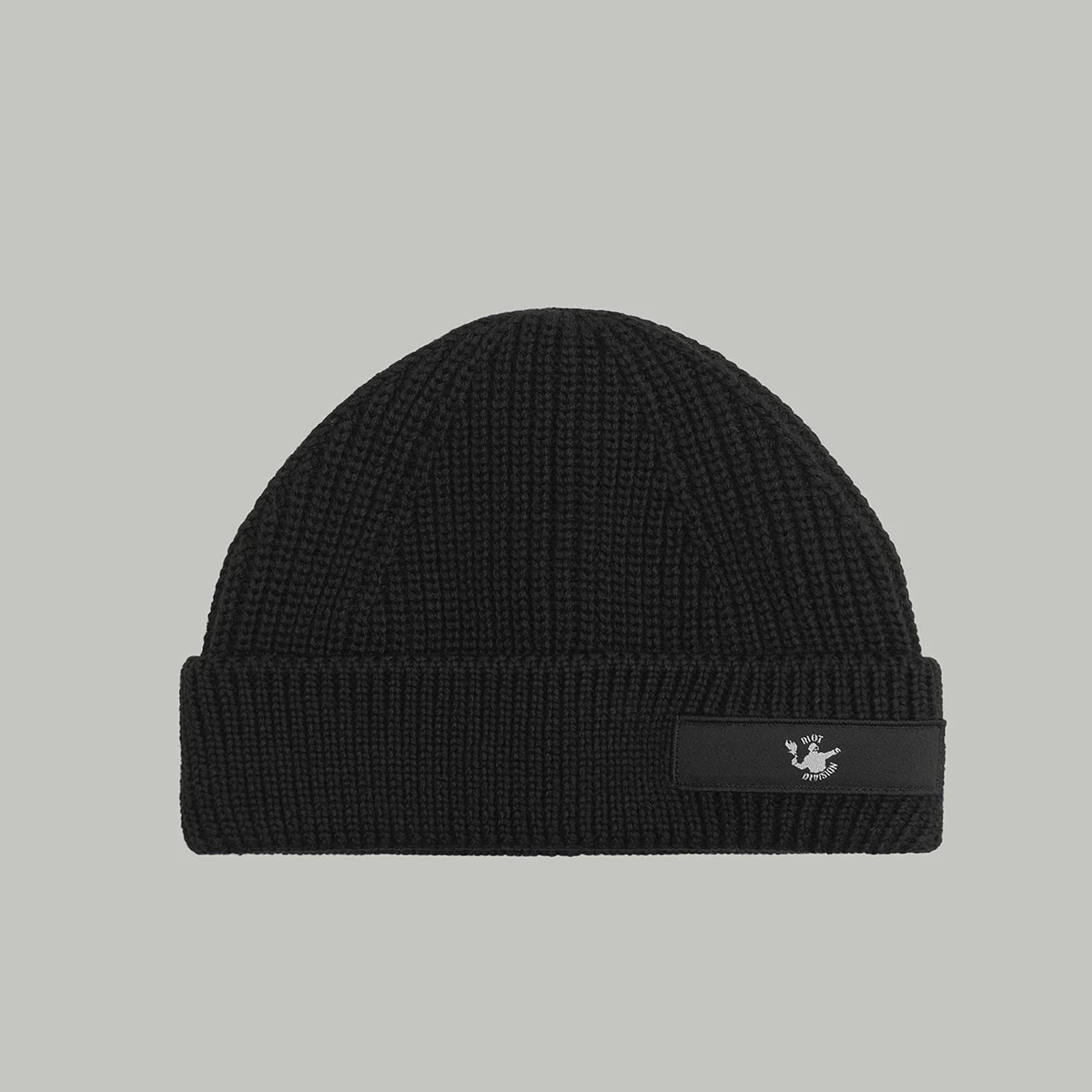 Merino Short Beanie Hat RD Logo RD-MRNSBHRDL BLACK