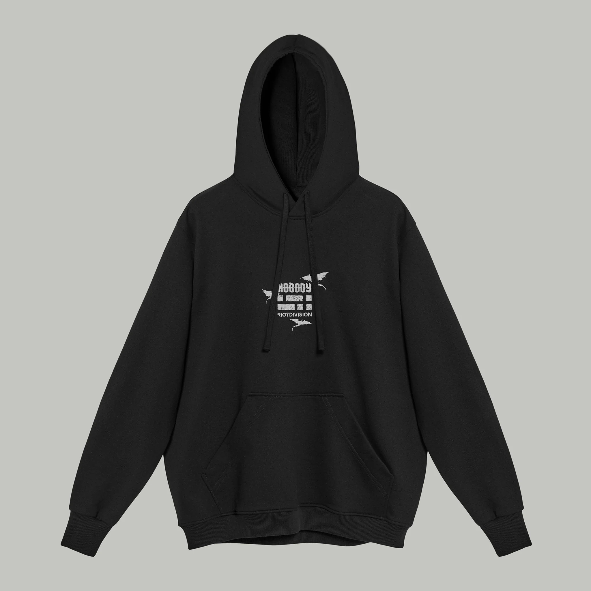 NOBODY Hoodie RD-NBDH BLACK - Image 3