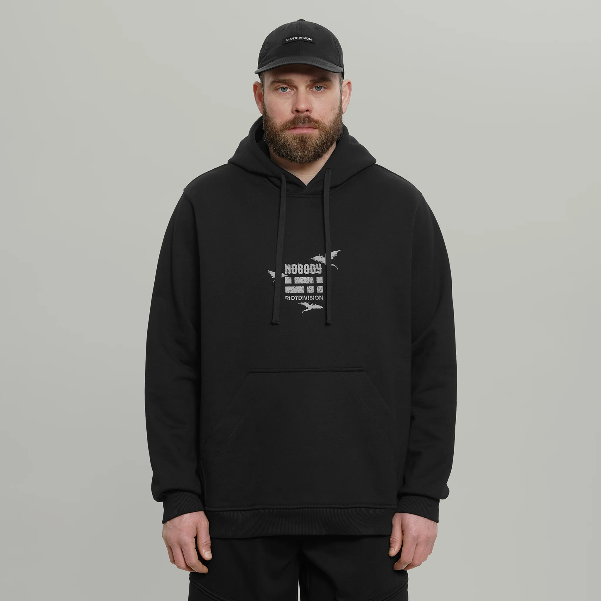 NOBODY Hoodie RD-NBDH BLACK - Image 6