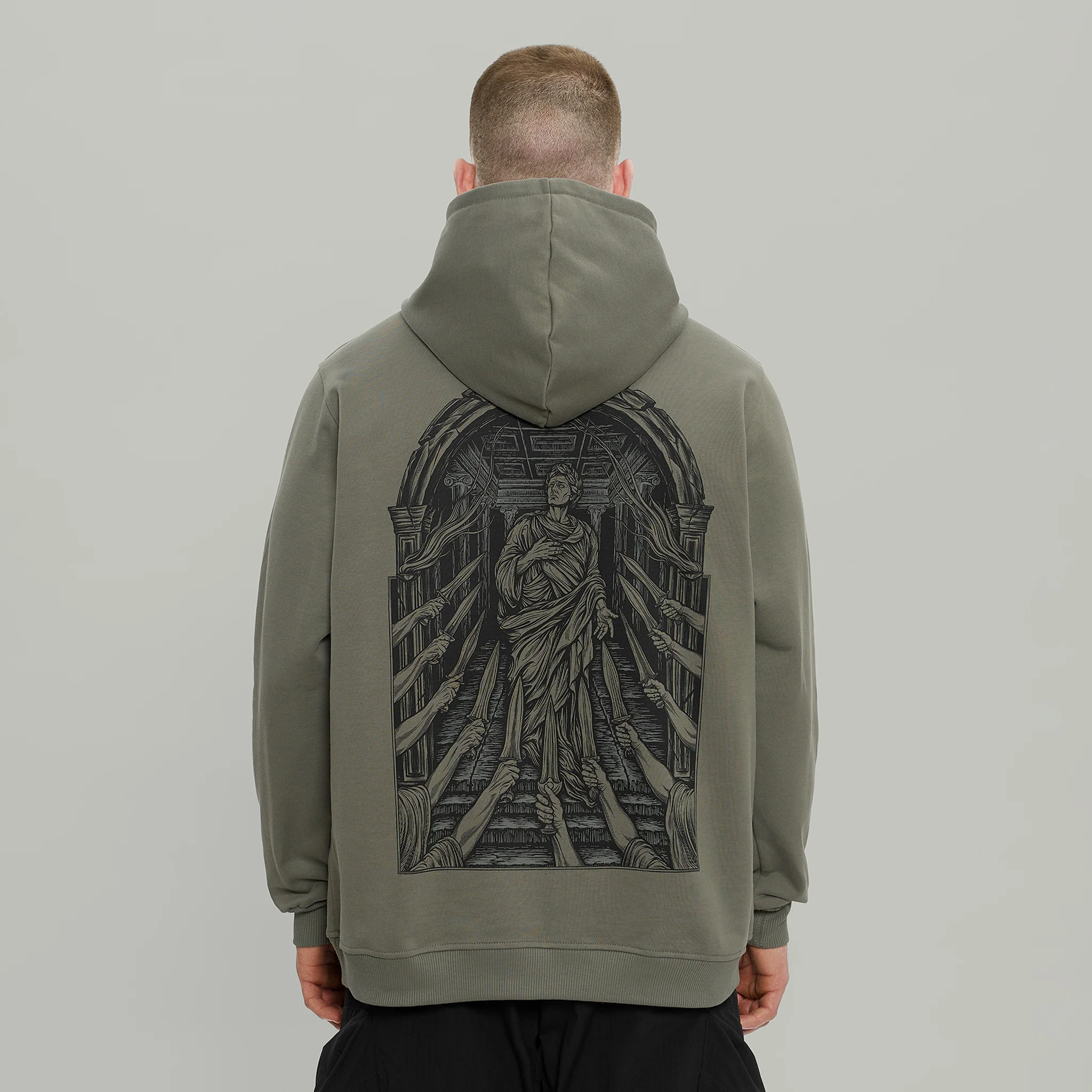 The Death Of Caesar Hoodie RD-DTHCSRH GREY - Image 7